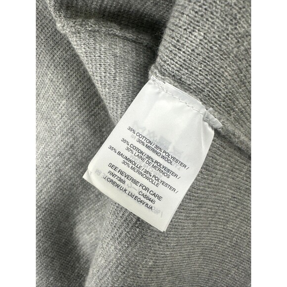 J Crew Sophie Open Front Sweater Cardigan Blazer Gray J0244 Collar Womens Medium - Picture 9 of 13